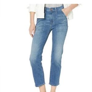 NWT J Crew Petite Womens 28P Crop Ankle 
Patch Pocket Utility Jeans